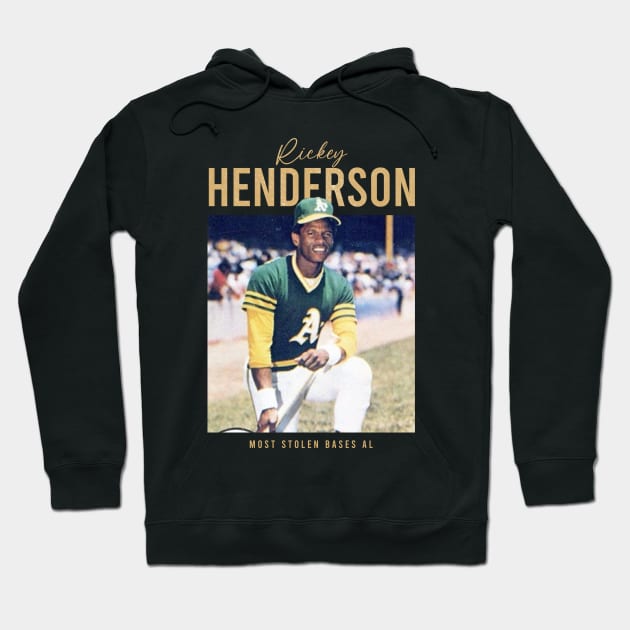 Oakland Man of Steal - Rickey Henderson Hoodie by Shelter Art Space